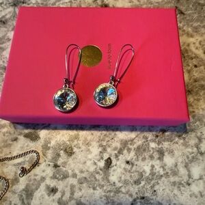 Elegant Silver and Blue Earrings